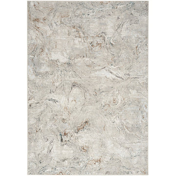 Glitz GLZ20 Modern Abstract Swirl Distressed Metallic Shimmer Hi-Low Textured Soft-Touch Polyester Low Profile Short-Pile Grey/Multicolour Rug-Nourison-Rug Love - The Most Loved Rug Store